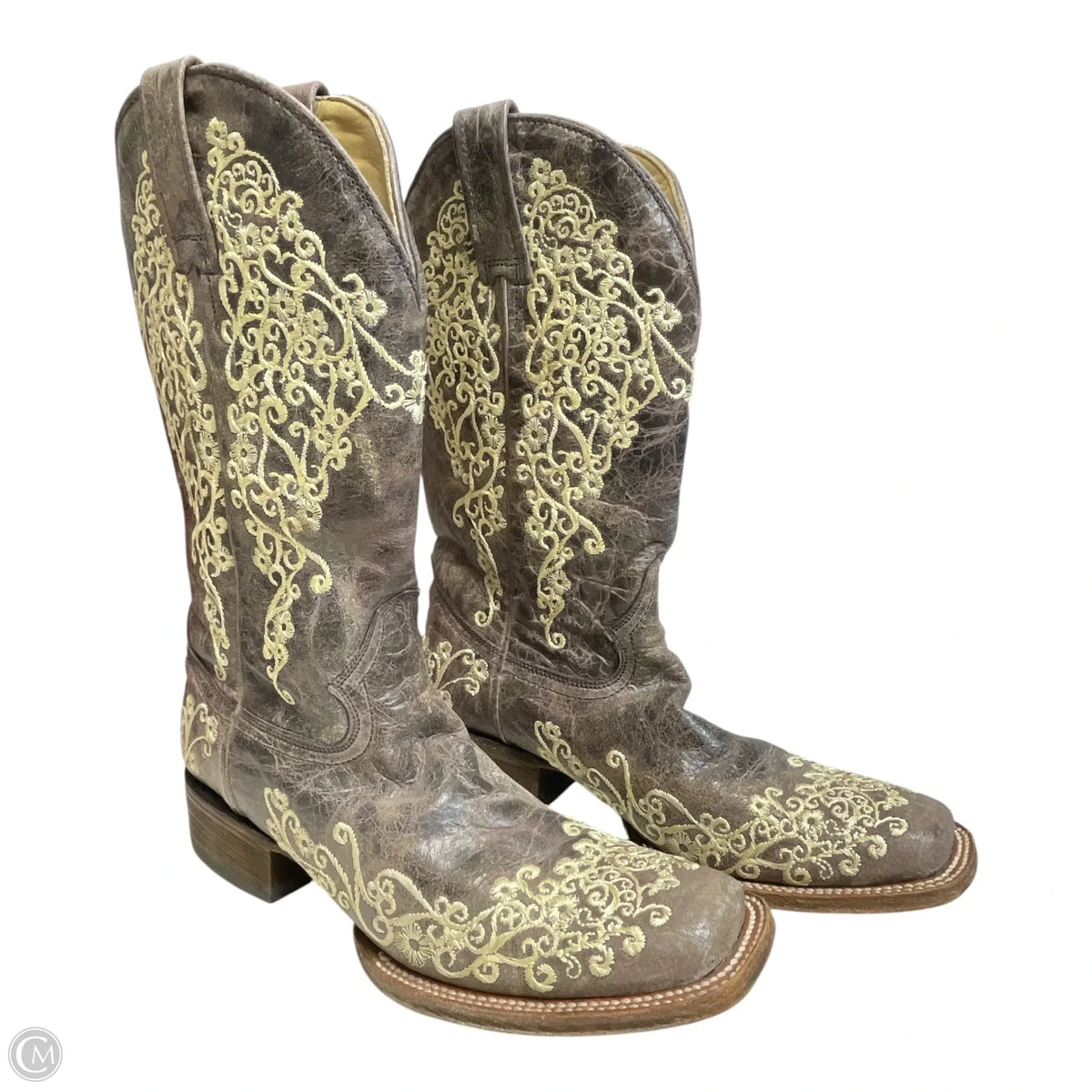 Boots Western By Corral In Brown & Cream, Size: 8.5