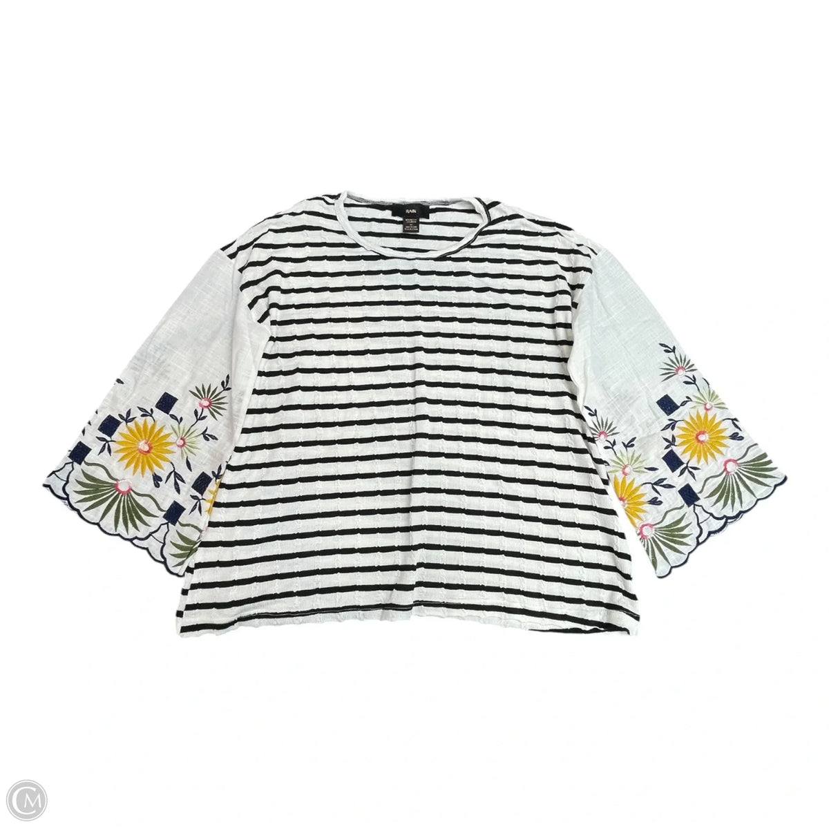 Top Long Sleeve By Rain In Striped Pattern, Size: Xl