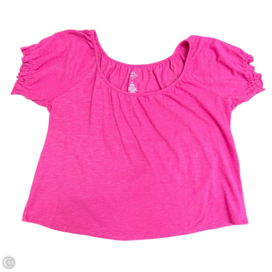 Top Short Sleeve By St Johns Bay In Pink, Size: Xl