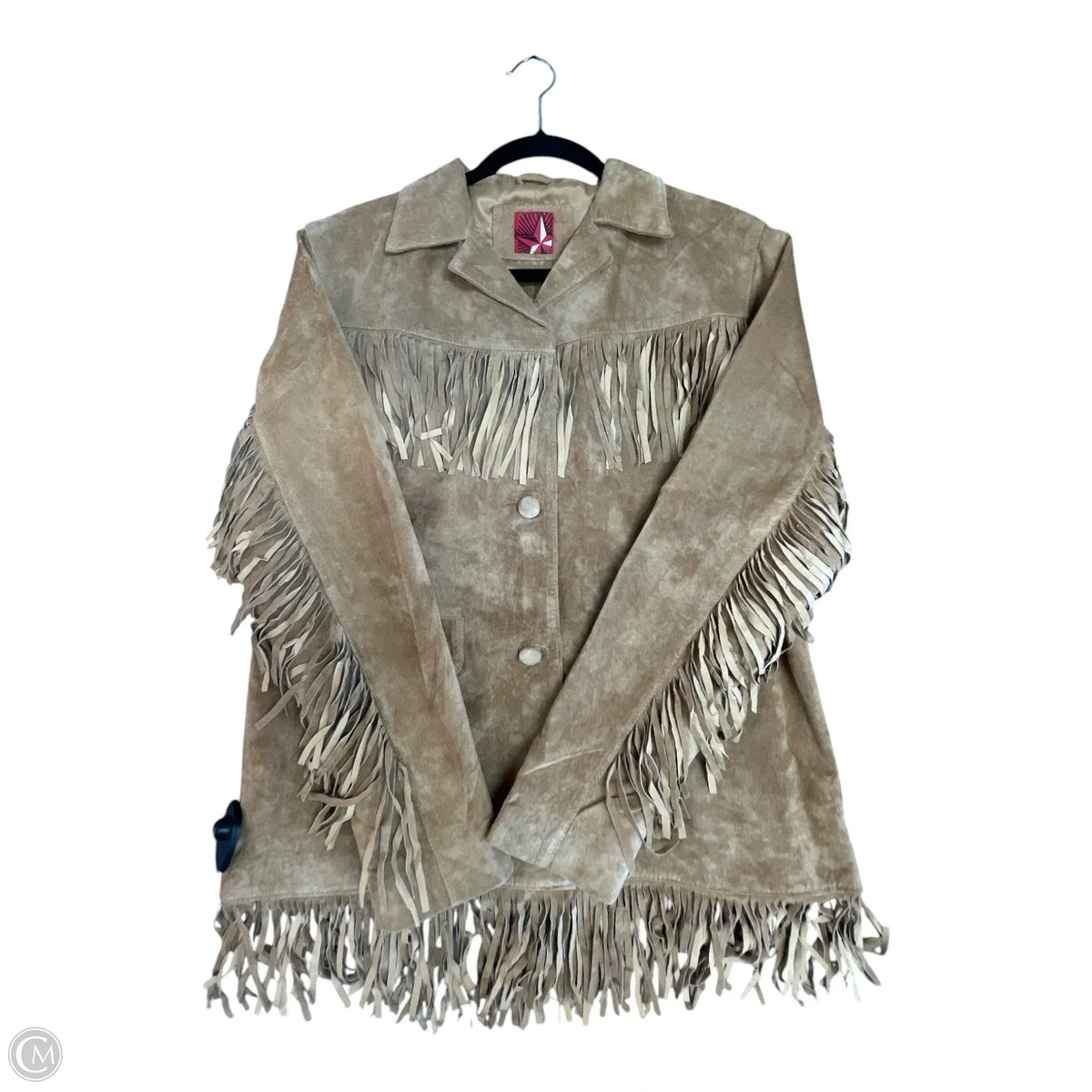 Jacket Leather By Cmb In Tan, Size: L