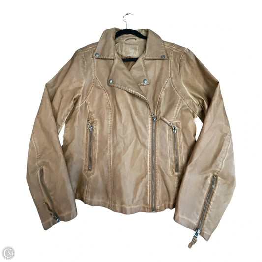 Jacket Moto By Max Studio In Brown, Size: Xl