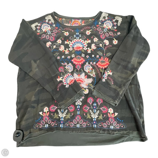 Top Long Sleeve Designer By Johnny Was In Floral Print, Size: L