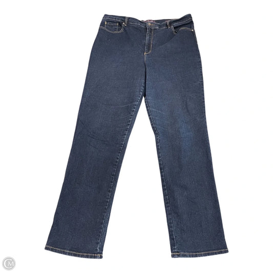 Jeans Straight By Gloria Vanderbilt In Blue Denim, Size: 18