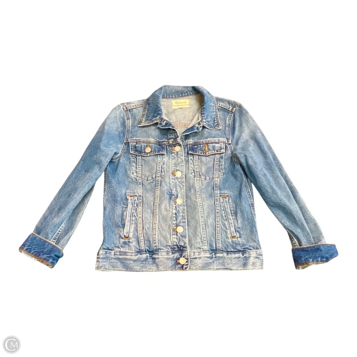 Jacket Denim By Madewell In Blue Denim, Size: M