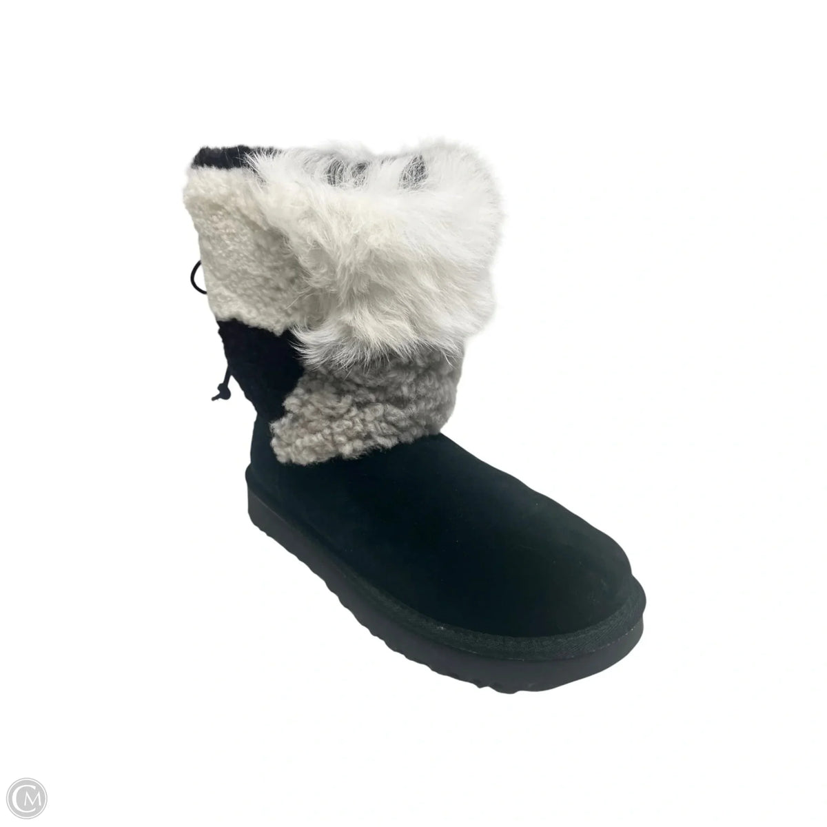 Boots Designer By Ugg In Black & White, Size: 6