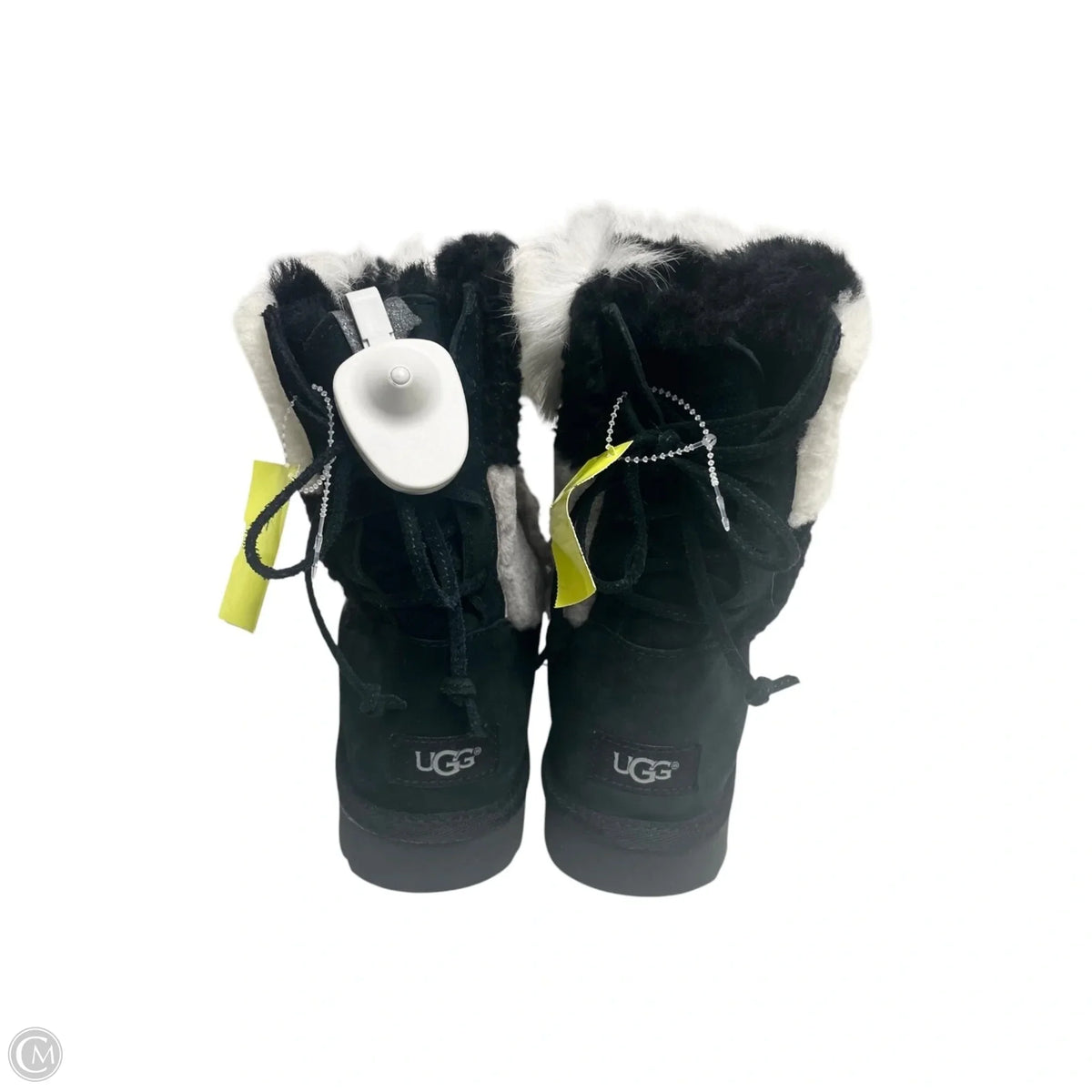 Boots Designer By Ugg In Black & White, Size: 6