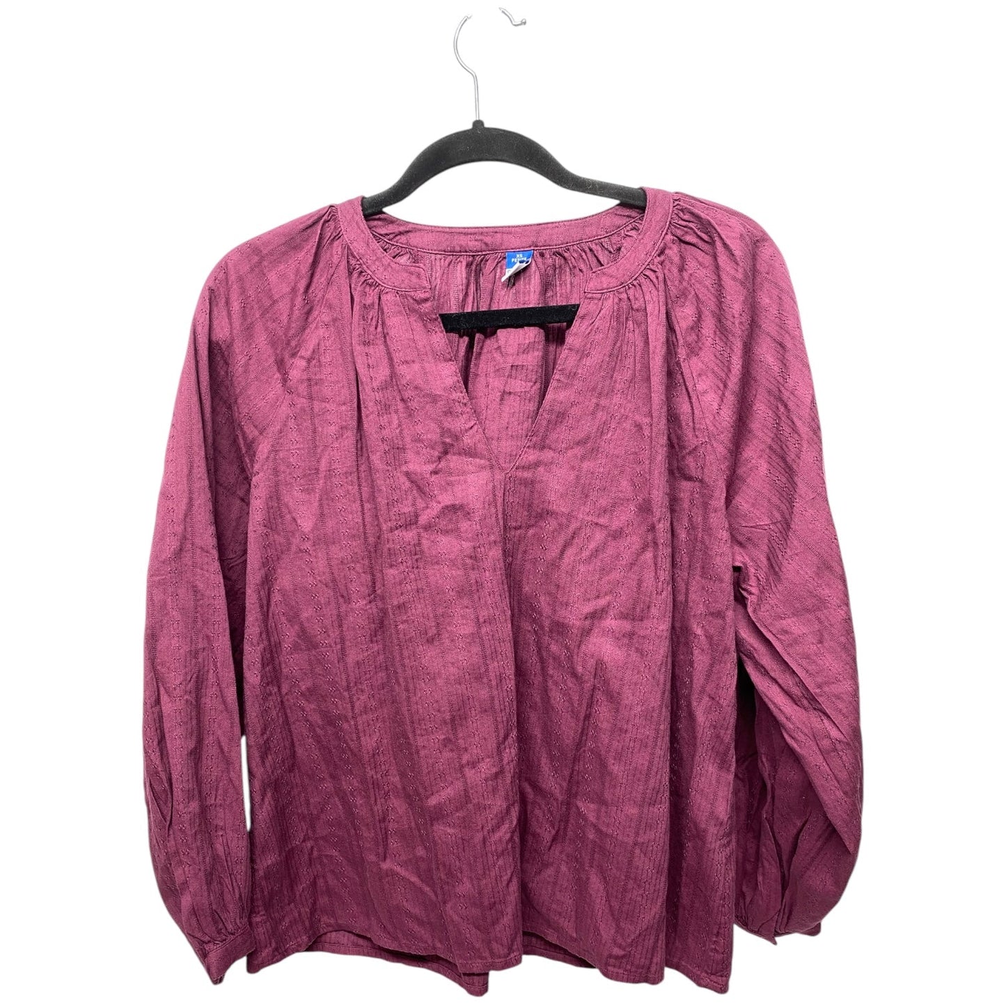 Top Long Sleeve By Old Navy In Maroon, Size: Xs