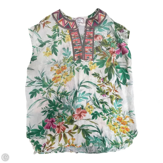 Blouse Designer By Johnny Was In Floral Print, Size: S