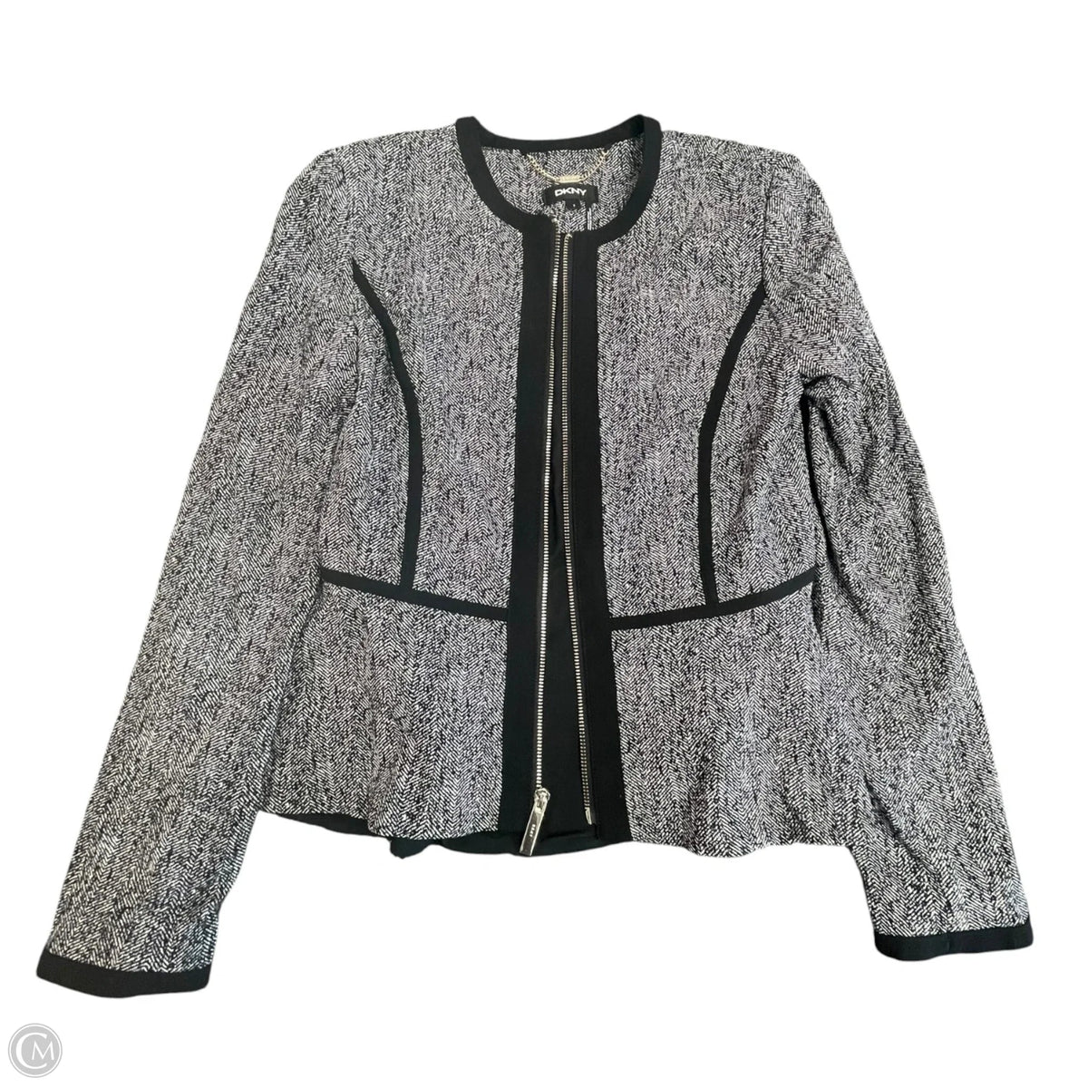 Jacket Other By Dkny In Black & Grey, Size: 2