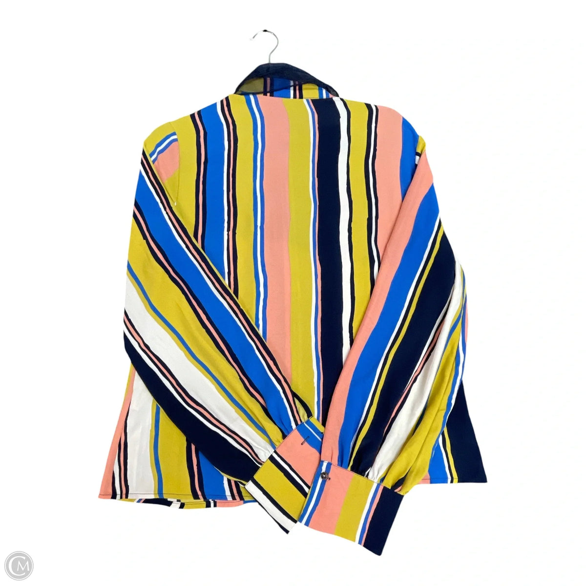 Blouse Long Sleeve By Clothes Mentor In Striped Pattern, Size: S