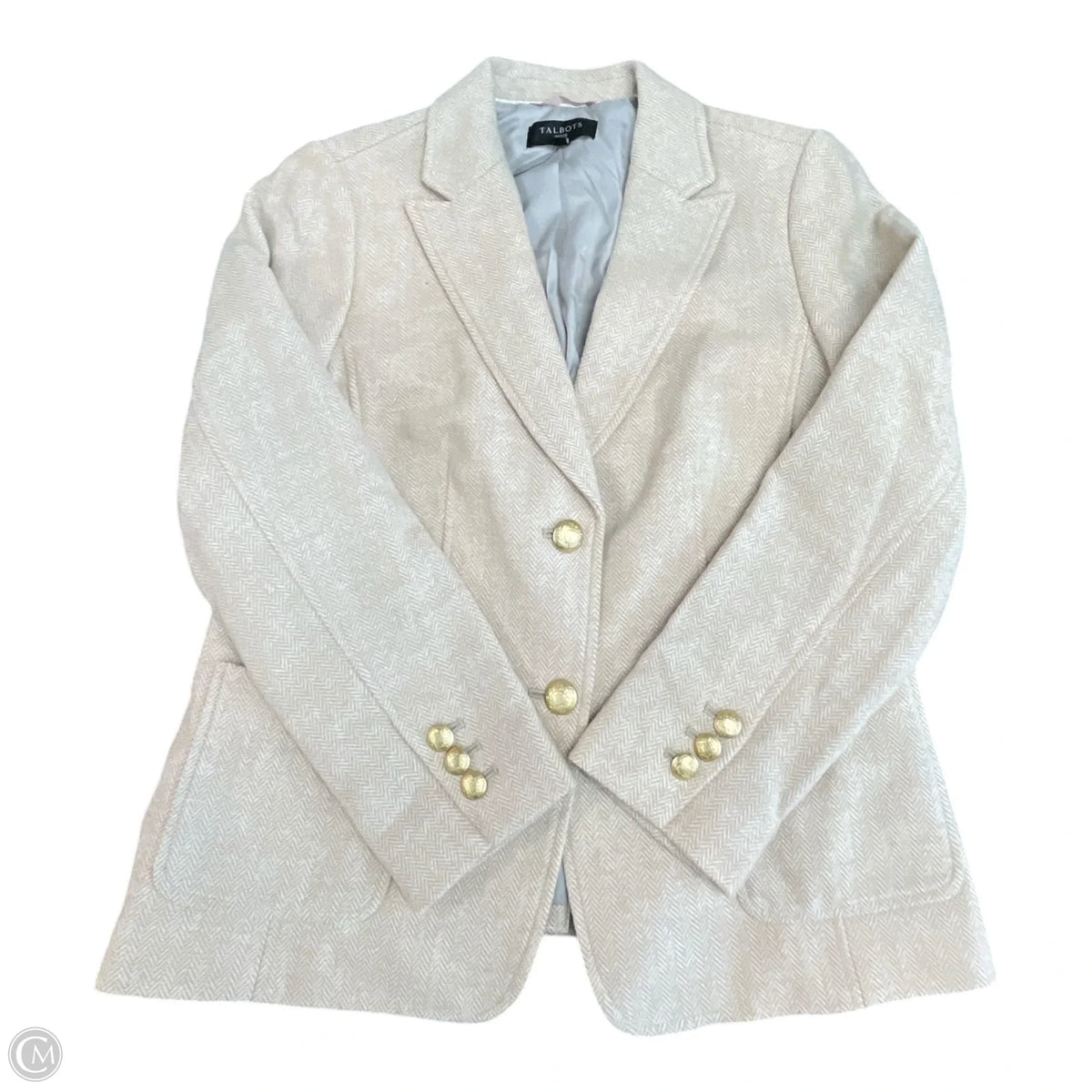 Blazer By Ann Taylor In Cream, Size: 12