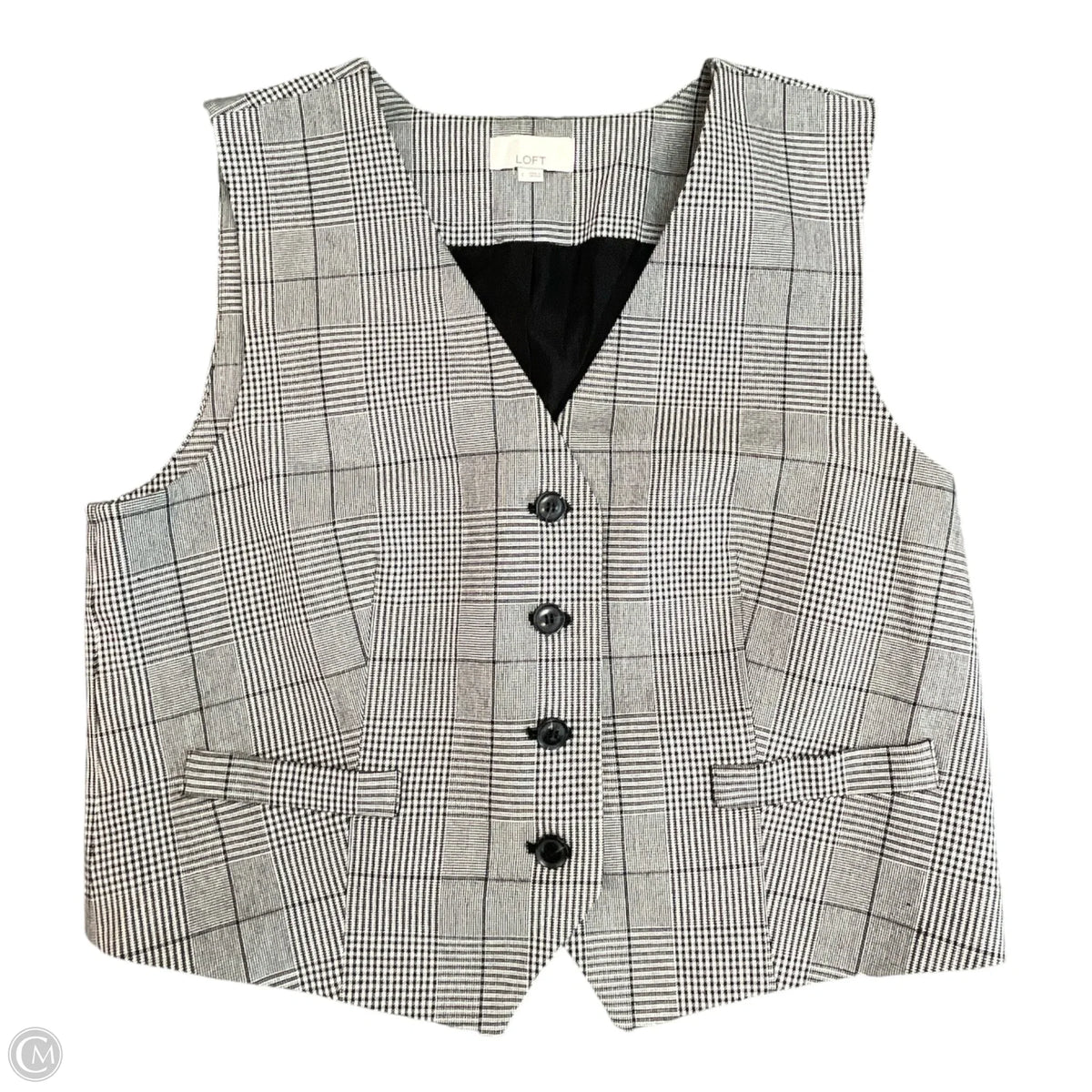 Vest Other By Loft In Plaid Pattern, Size: L