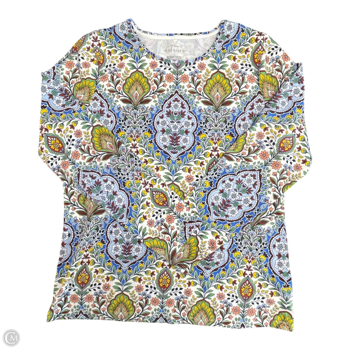 Top Long Sleeve By Talbots In Floral Print, Size: L