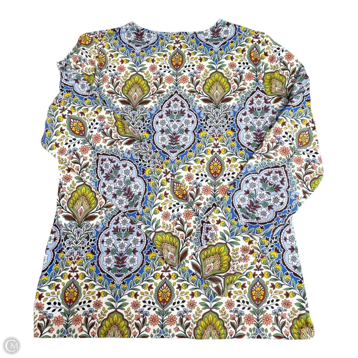 Top Long Sleeve By Talbots In Floral Print, Size: L