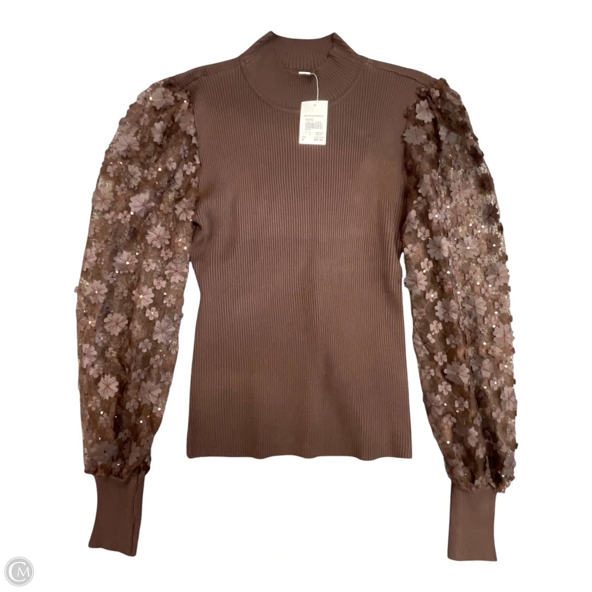 Top Long Sleeve By Cato In Brown, Size: M
