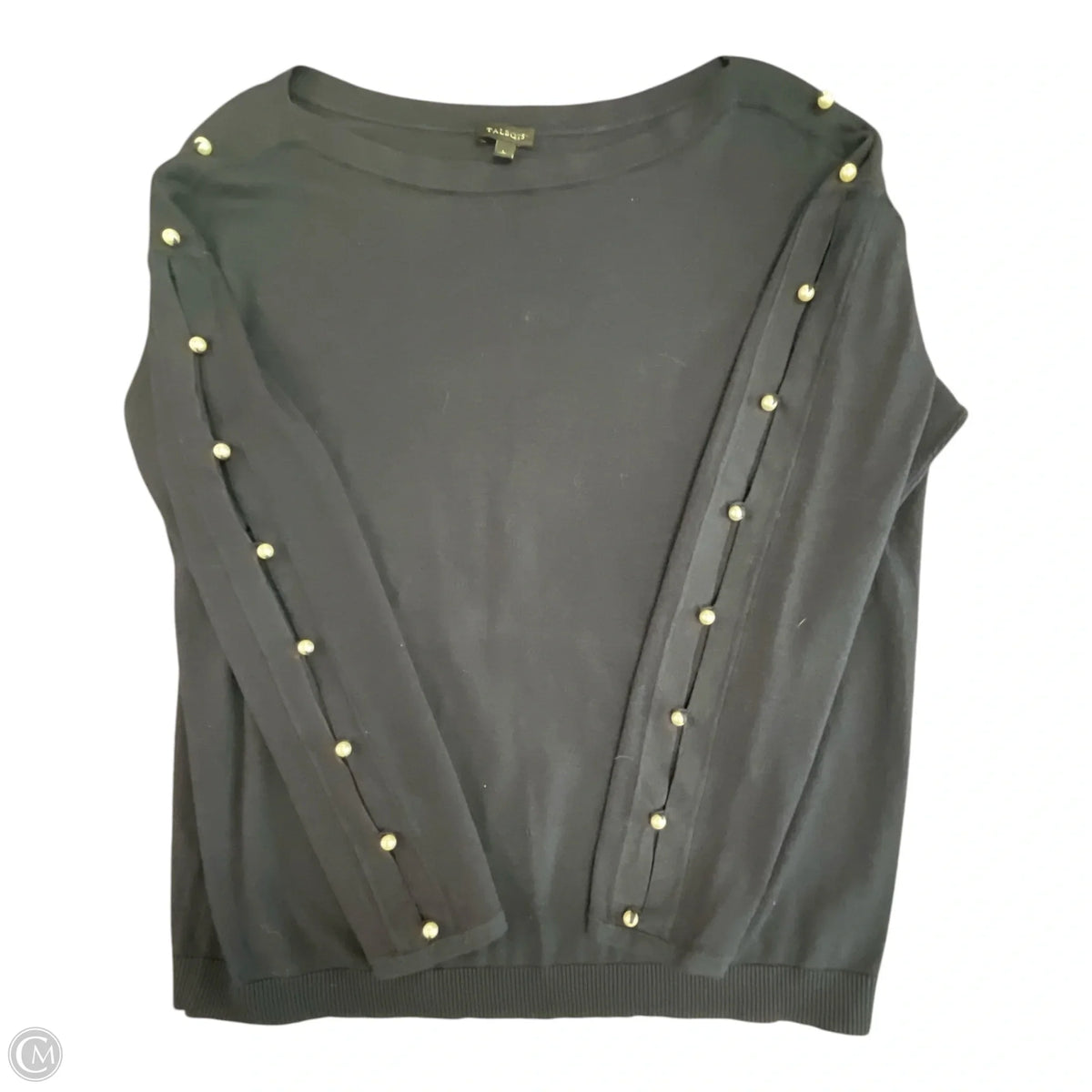 Top Long Sleeve By Talbots In Navy, Size: L