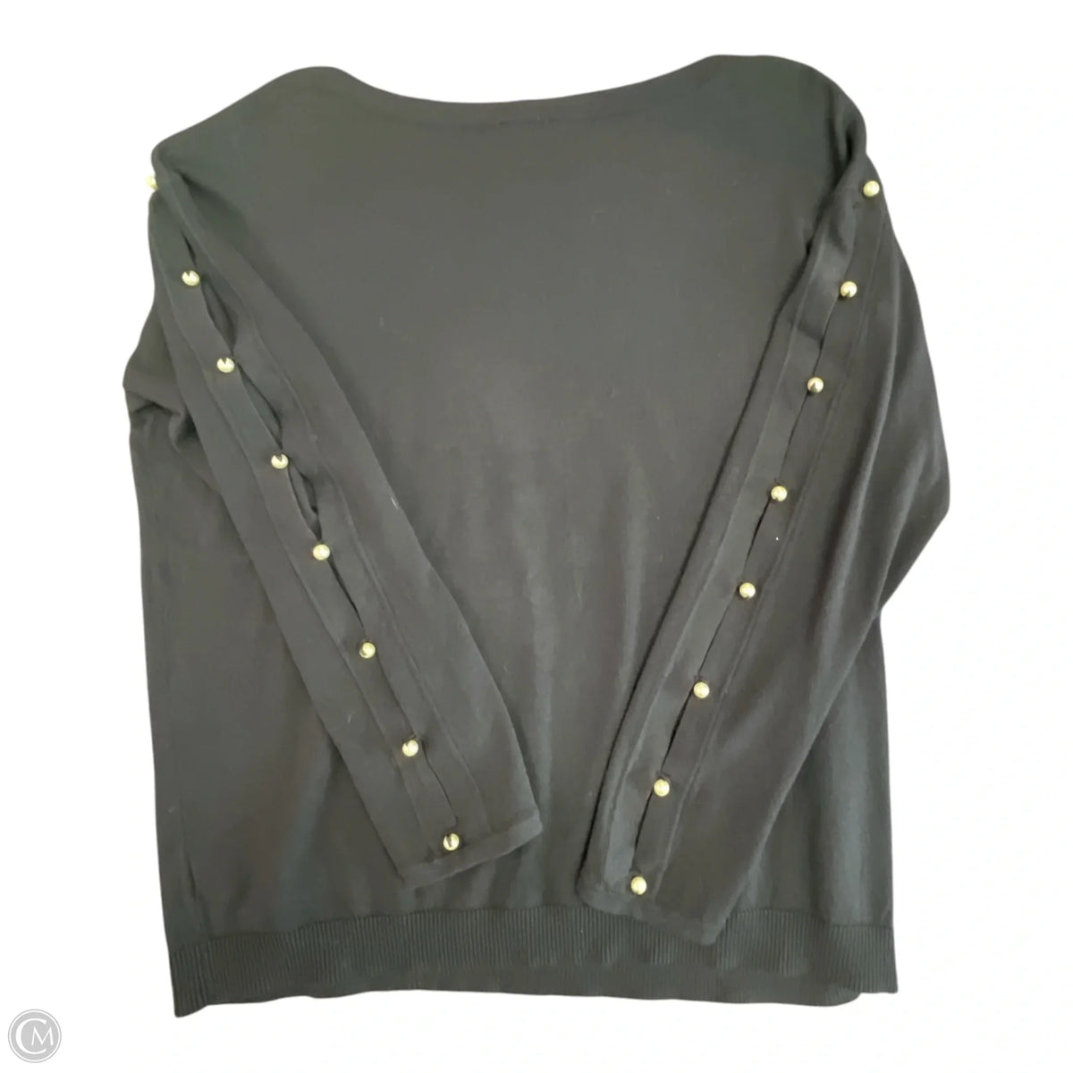 Top Long Sleeve By Talbots In Navy, Size: L