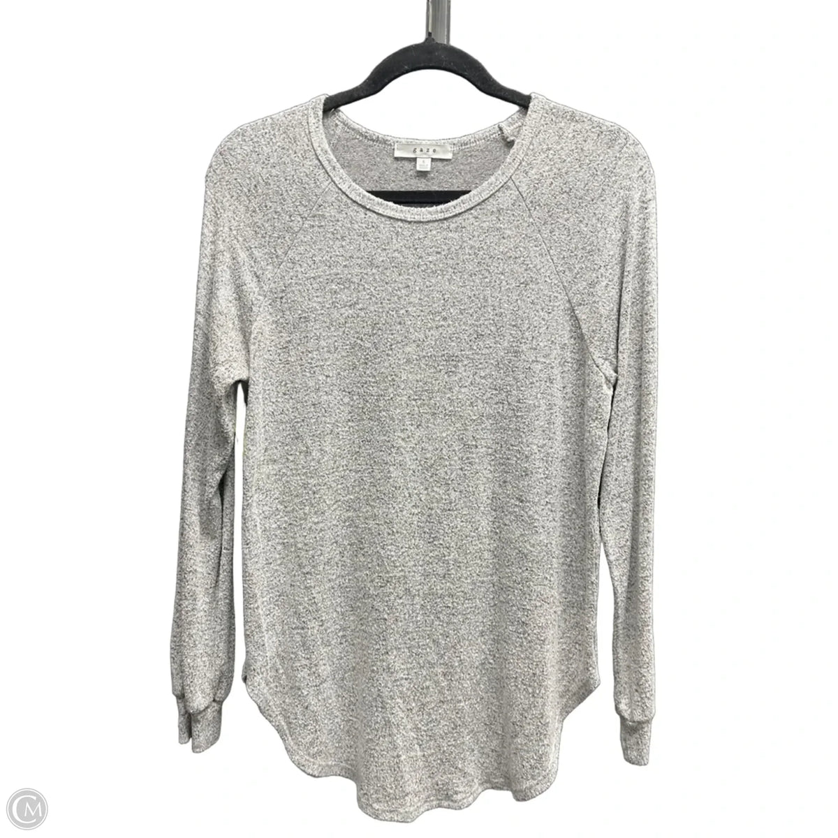 Top Long Sleeve By Gaze In Grey, Size: S
