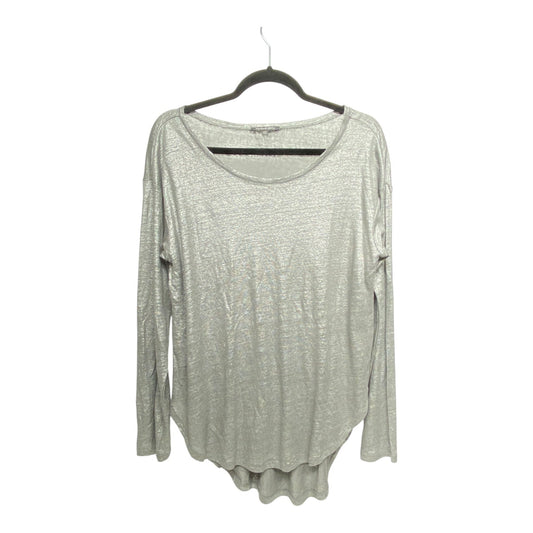 Top Long Sleeve By Michael Stars In Silver, Size: M