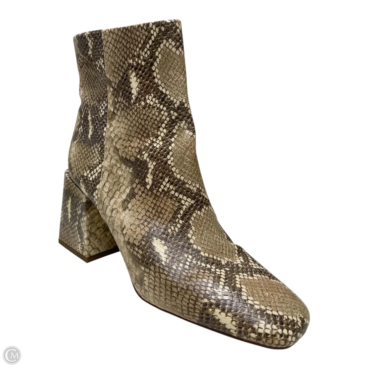 Boots Ankle Heels By Sam Edelman In Snakeskin Print, Size: 8.5