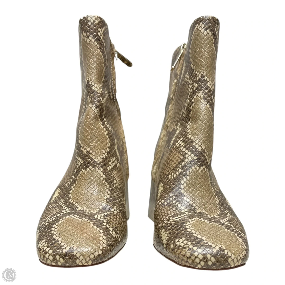 Boots Ankle Heels By Sam Edelman In Snakeskin Print, Size: 8.5