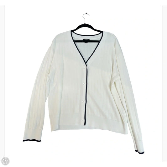 Sweater Cardigan By Halogen In White, Size: L