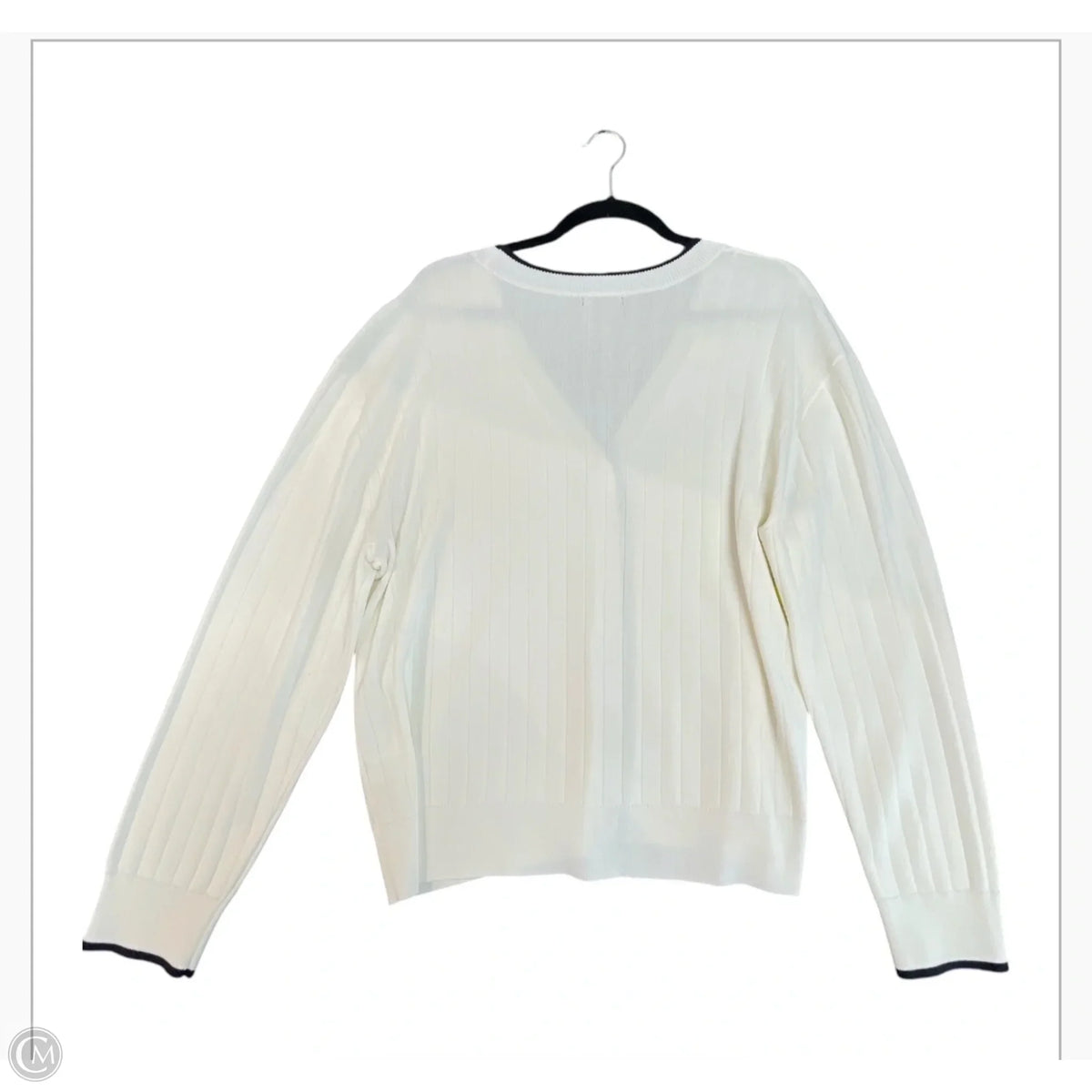 Sweater Cardigan By Halogen In White, Size: L