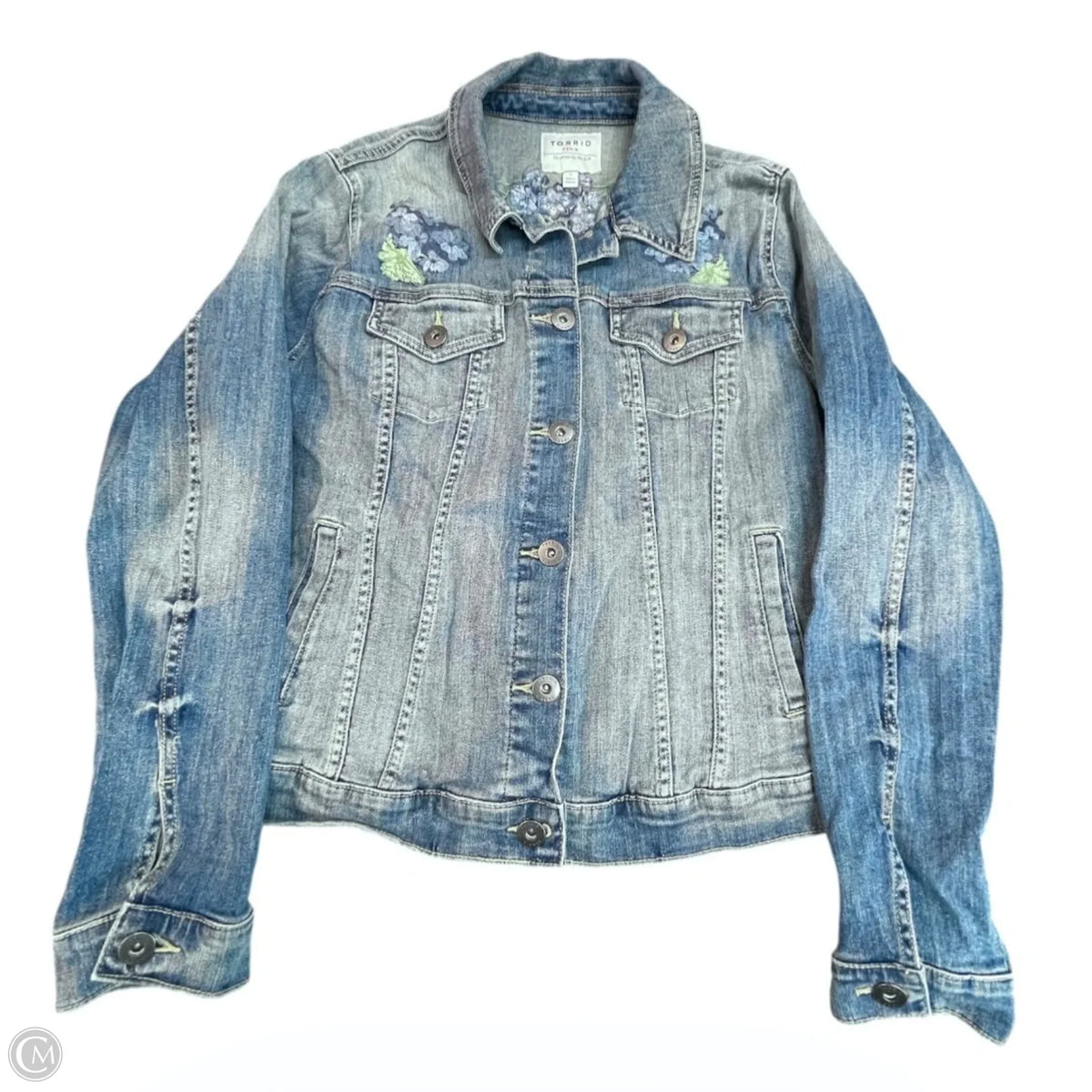 Jacket Denim By Torrid In Blue Denim, Size: 1x