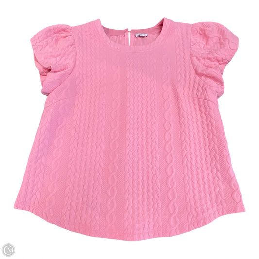Top Short Sleeve By Voy In Pink, Size: S