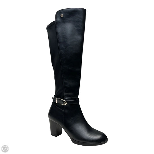 Boots Knee Heels By Anne Klein In Black, Size: 9