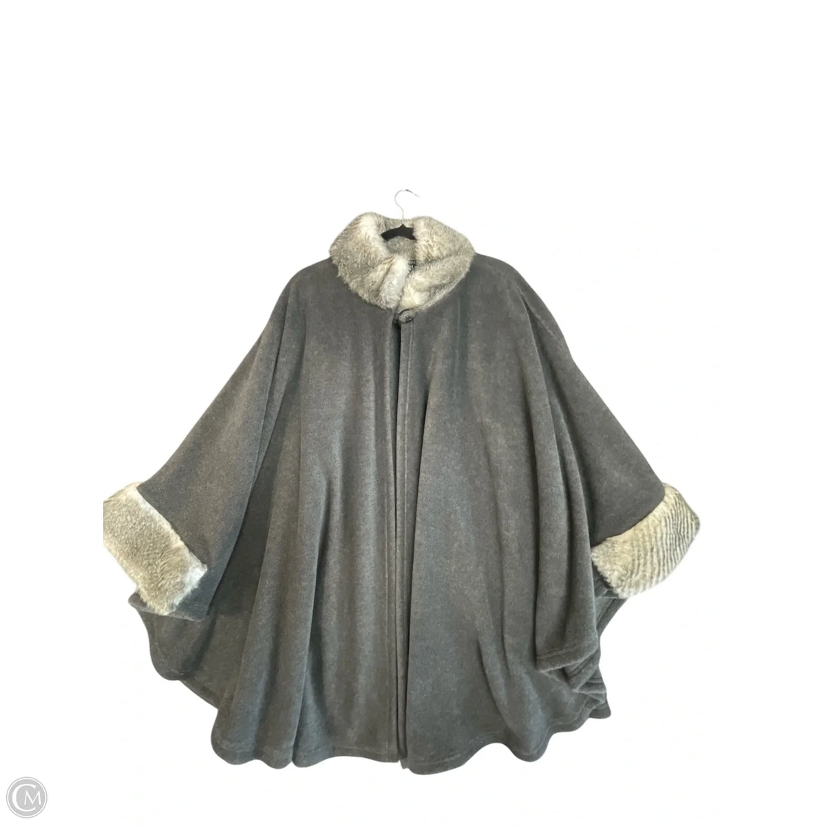 Poncho By Clothes Mentor In Grey, Size: Osfm