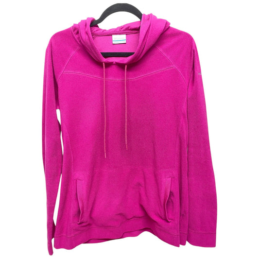 Athletic Sweatshirt Hoodie By Columbia In Pink, Size: L