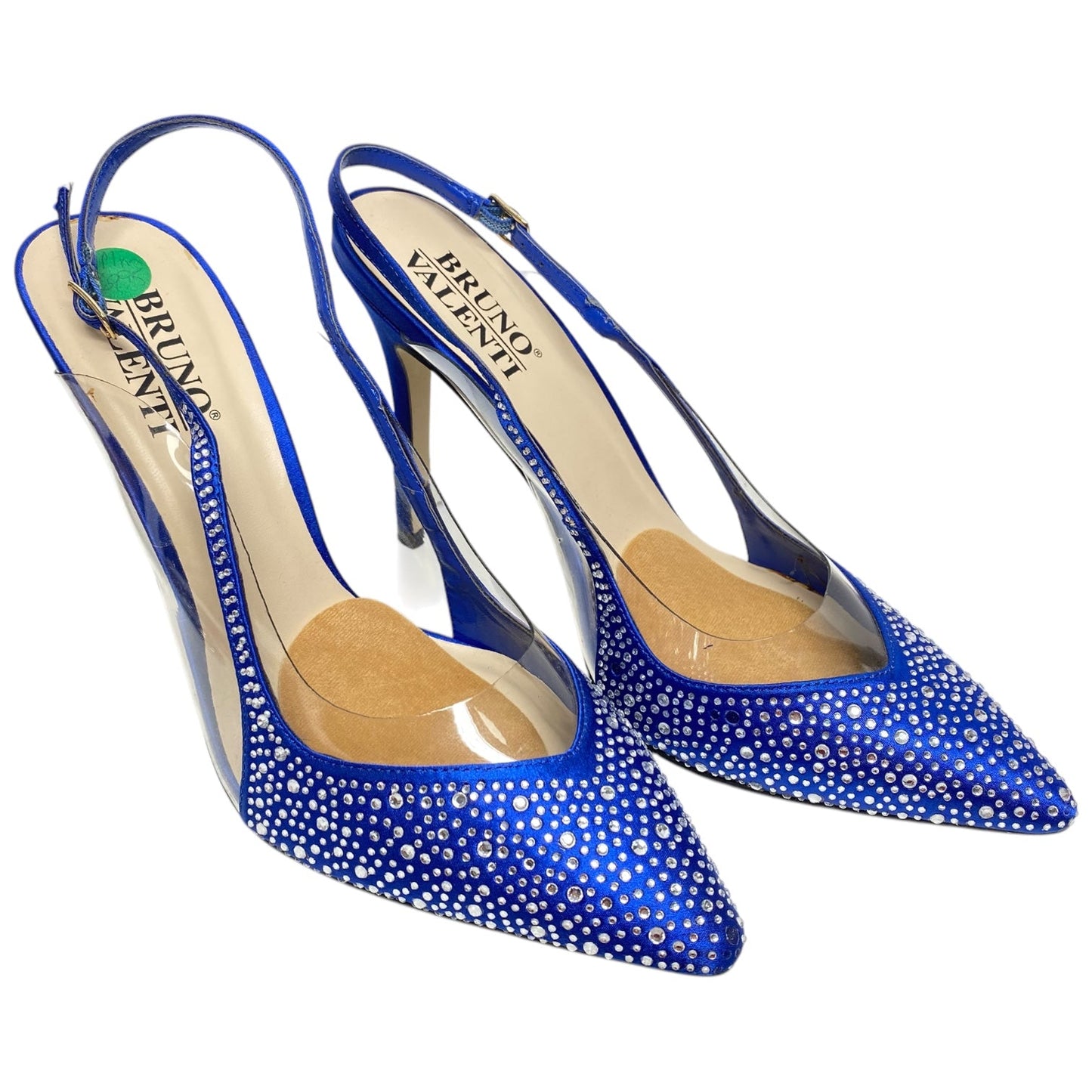 Shoes Heels Stiletto By Bruno Valenti In Blue & Silver, Size: 11