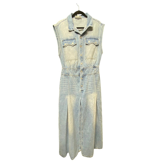 Jumpsuit By Bucket List In Blue Denim, Size: L