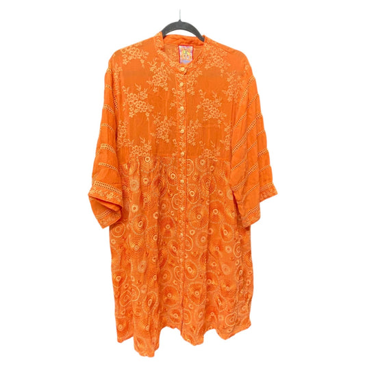 Dress Designer By Johnny Was In Orange, Size: M