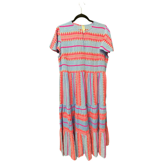 Dress Casual Maxi By Uncle Frank In Blue & Pink, Size: M