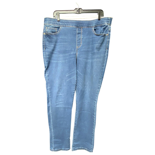 Jeans Straight By Croft And Barrow In Blue Denim, Size: 16