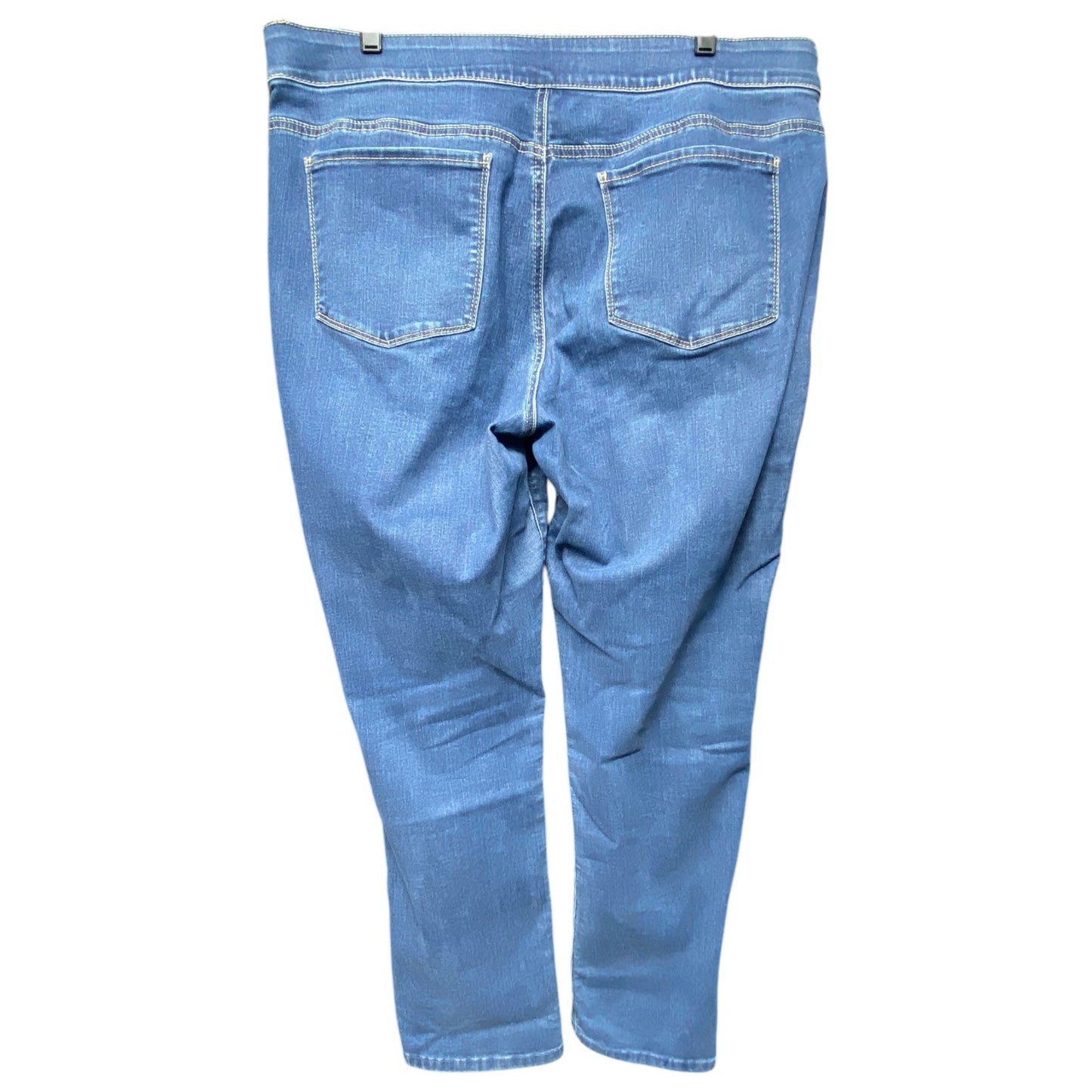 Jeans Straight By Croft And Barrow In Blue Denim, Size: 16