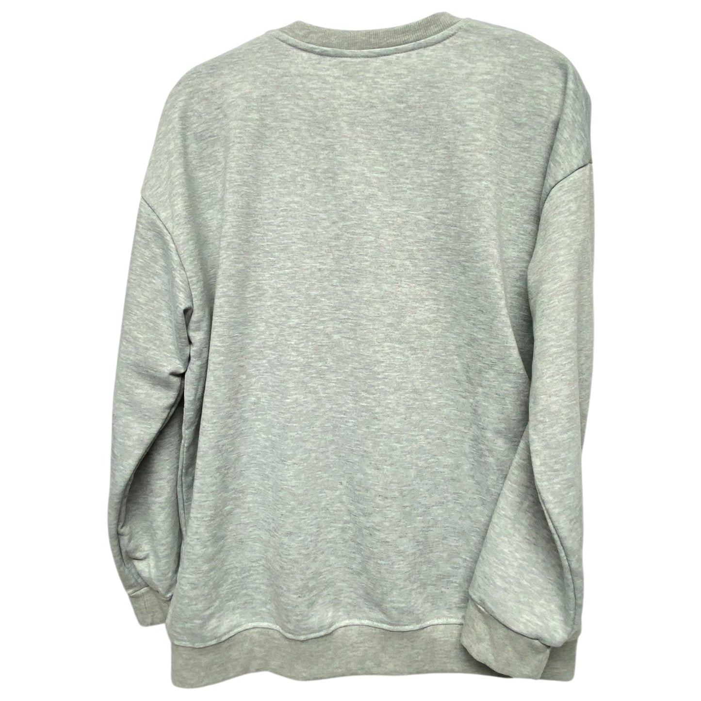 Sweatshirt Crewneck By Clothes Mentor In Black & Grey, Size: 1x