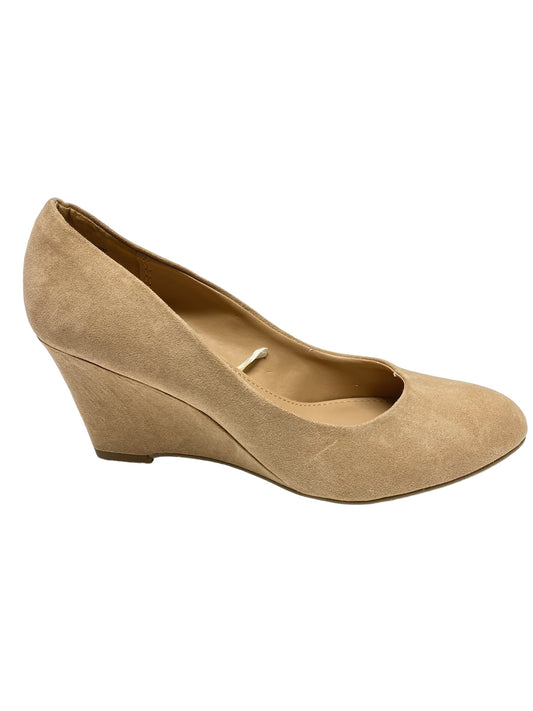 Tan Shoes Heels Wedge Merona, Size 7