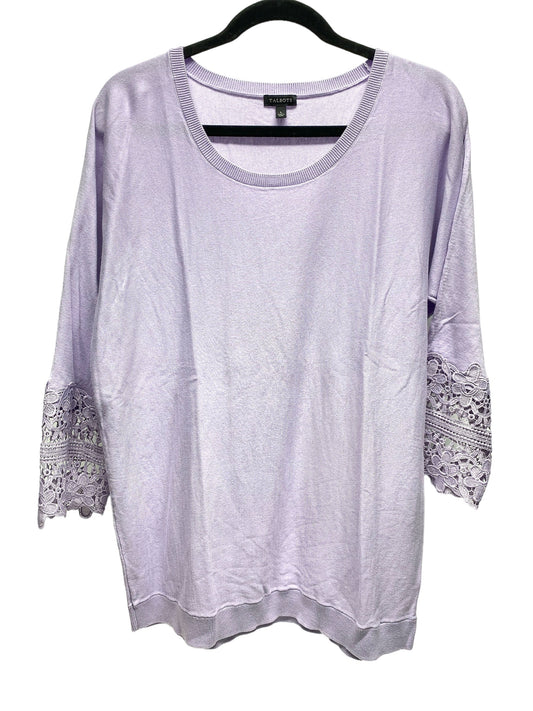 Top Long Sleeve By Talbots In Purple, Size: L