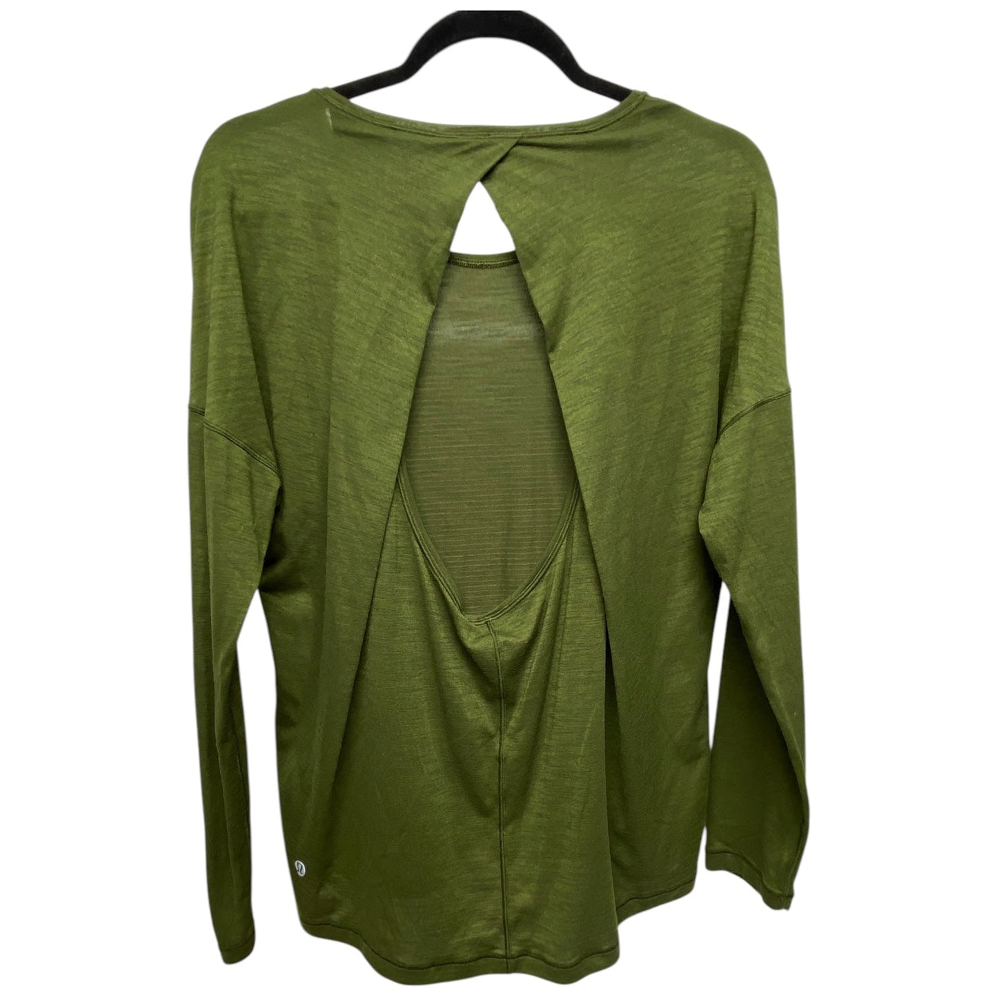 Athletic Top Long Sleeve Crewneck By Lululemon In Green, Size: 8