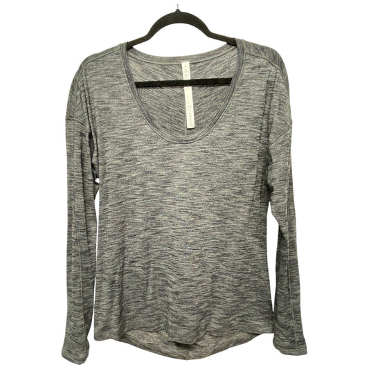 Athletic Top Long Sleeve Crewneck By Lululemon In Grey, Size: 8