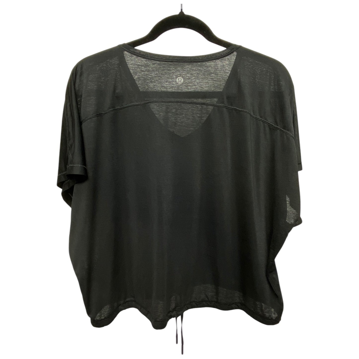 Athletic Top Short Sleeve By Lululemon In Black, Size: M