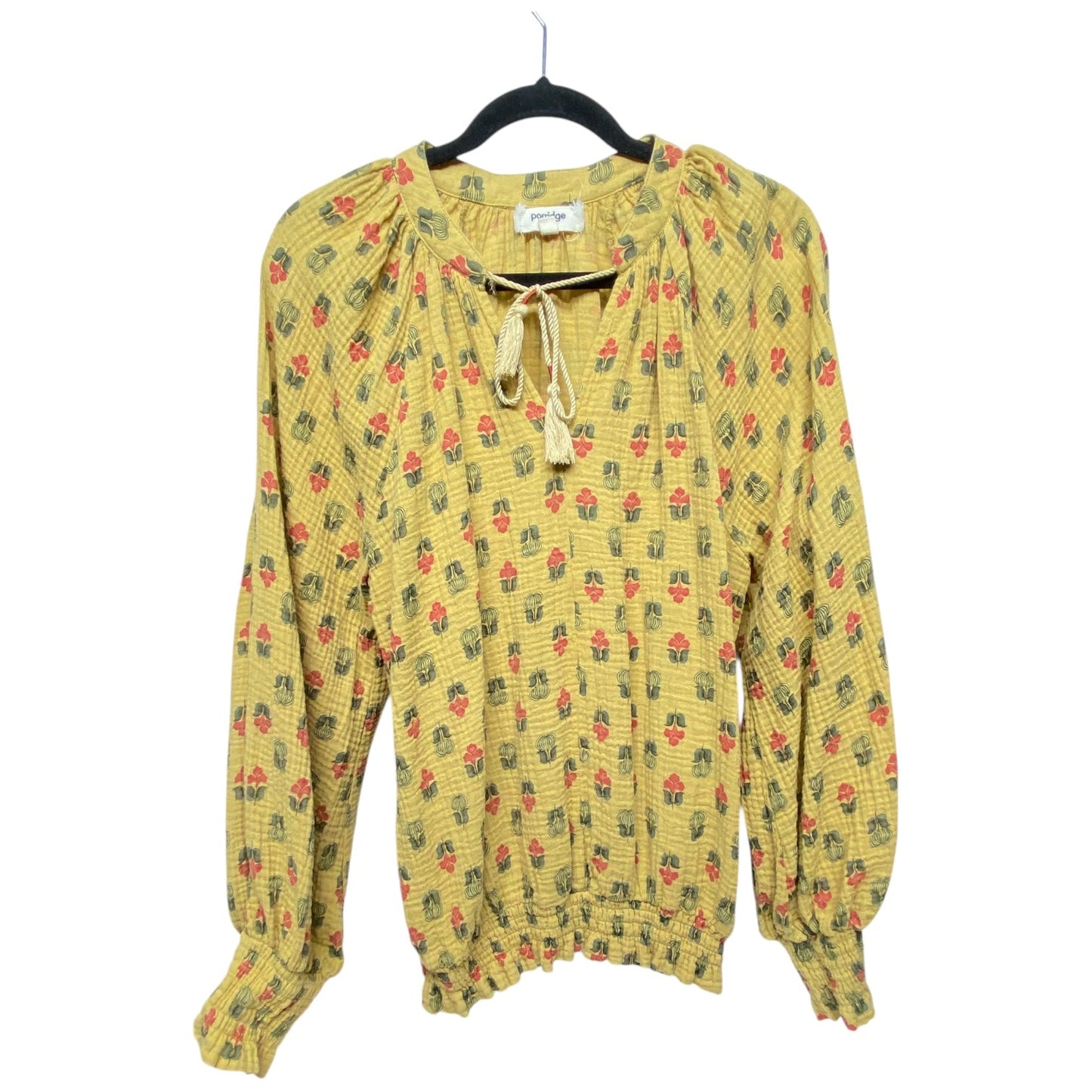 Top Long Sleeve By Porridge In Floral Print, Size: L