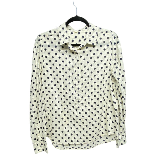 Top Long Sleeve By J. Crew In Polkadot Pattern, Size: 10