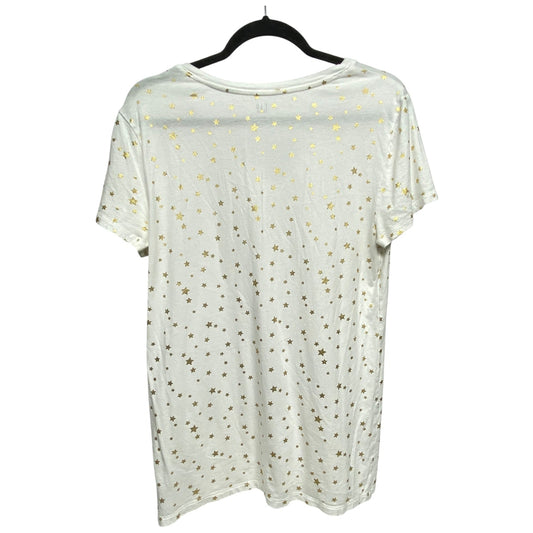 Top Short Sleeve By Gap In White, Size: L