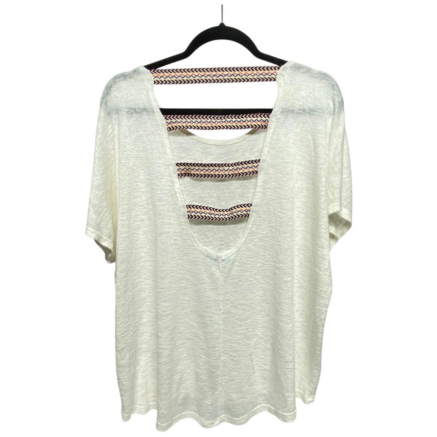 Top Short Sleeve By Karlie In White, Size: L