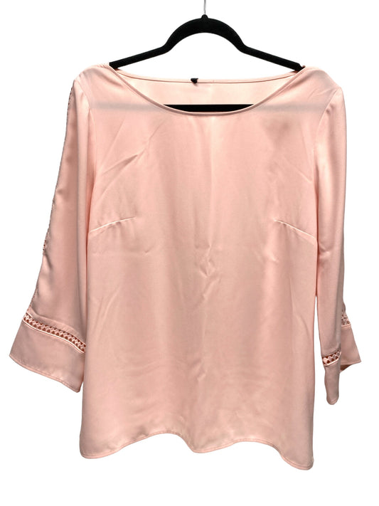 Top 3/4 Sleeve By Talbots In Pink, Size: L