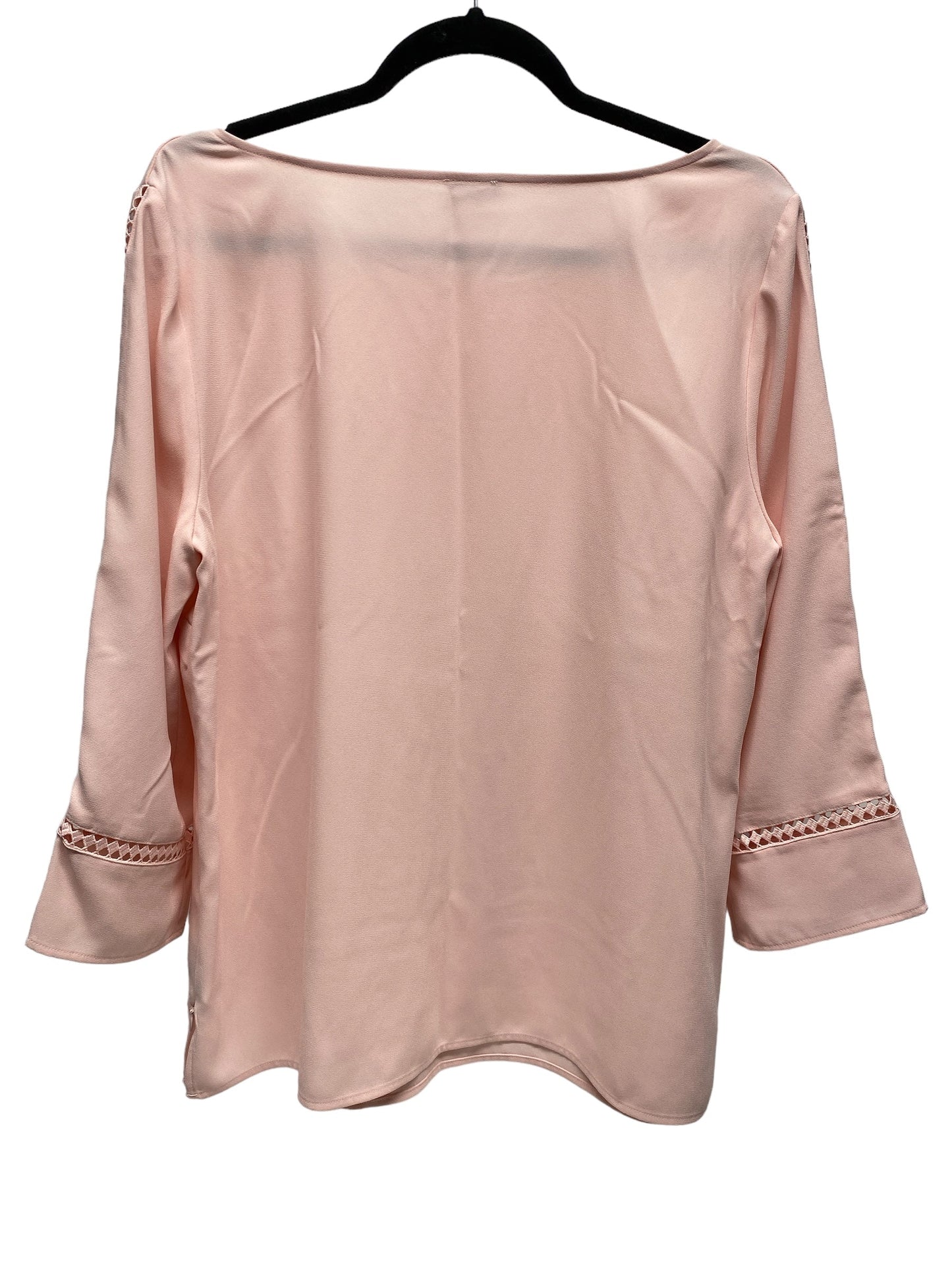 Top 3/4 Sleeve By Talbots In Pink, Size: L